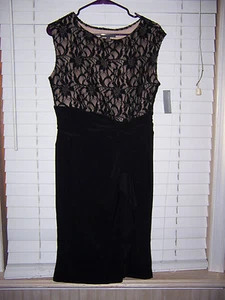 Vestido negro sin mangas Covington Missy talla 10 corpiño de encaje - Imagen 1 de 7