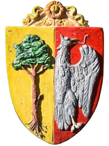 Stemma in maiolica Della Gherardesca  - Majolica coat of arms 12283 - Imagen 1 de 1