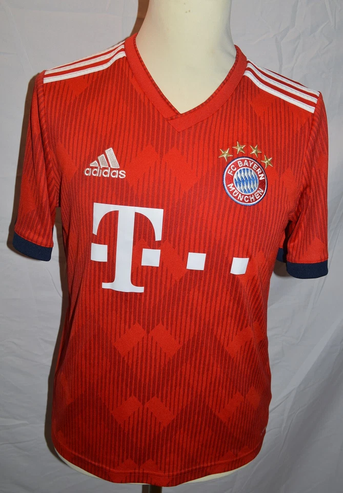 Trikot vom FC Bayern München, Saison 2017/2018, Größe 176, von adidas, Rot - Bild 1 von 1