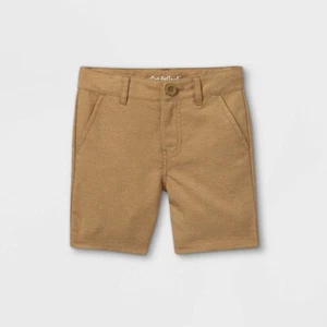 Toddler Boys' Woven Quick Dry Chino Shorts - Cat & Jack™ Brown 18M - Picture 1 of 1