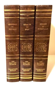 ENGLISH POETRY, 3 volumes, Leather, TENNYSON, CHAUCER, MORE!!! - Imagen 1 de 12