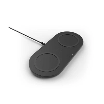 BELKIN DUAL WIRELESS CHARGING PAD QI 10W IPHONE 11 X S20 S10 *NEW #1* WIZ002AUBK - Image 1 of 2