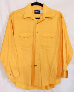 Vintage Wrangler Western Hemd Herren Langarm Orange Rancher 2XL 52" Brustumfang - Bild 1 von 6