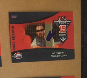 Signed Autograph Auto MiLB Minor Card 2021 Greenville Drive Joe Hudson