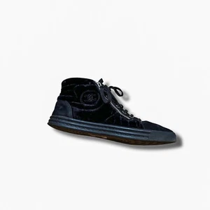 CHANEL G30617 shoes zipper CC CC Mark Quilted High-Cut velour suede sneakers 39 - Picture 1 of 9