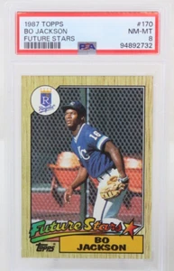 1987 Topps #170 Bo Jackson Future Stars Graded PSA 8 Vintage Baseball Card - Picture 1 of 5