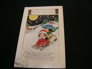 Christmas Postcard- I'll send Santa over your way - posted Whitney made - Picture 1 of 2