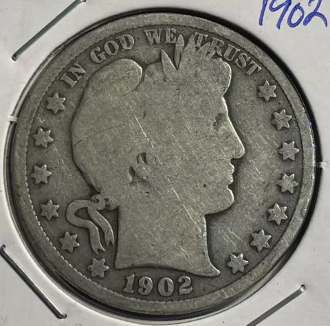 1902-P  Barber Half Dollar - FREE SHIPPING - P16-10 Cover
