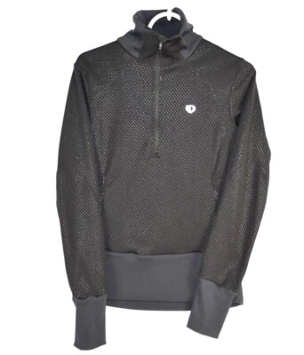 Camiseta/chaqueta para mujer Pearl Izumi negra forrada de lana térmica con cremallera M Foto 1 de 4