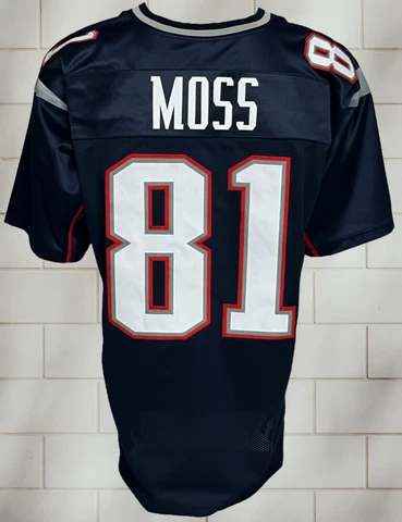 RANDY MOSS UNSIGNED CUSTOM BLUE JERSEY XL Cover
