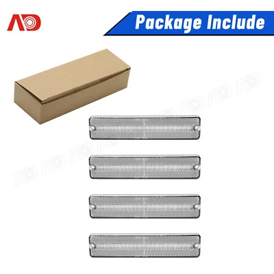 Lente transparente 4 piezas LED luz marcadora lateral para camioneta Jeep Cherokee CJ5/6/7 J10/20 Foto 1 de 4