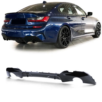 Para BMW 3er G20 G21 318 320 330 Con M-PAKET Difusor Trasero Negro Brillo - Imagen 1 de 4