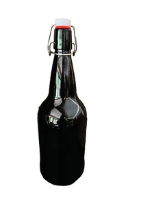 12 Swing Top Glass Bottles 33 oz Dozen Amber Glass Bottles - Picture 1 of 6