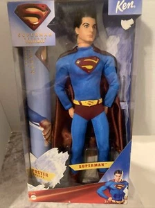 2005 MATTEL DC SUPERMAN RETURNS BARBIE BRANDON ROUTH KEN DOLL #J5289 w/POSTER - Picture 1 of 3