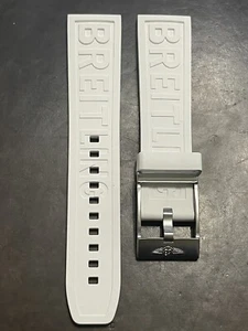Correa de goma blanca Breitling OEM 22 MM Diver Pro con hebilla Tang OEM - Imagen 1 de 3