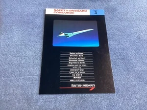 ORIGINAL BRITISH AIRWAYS CONCORDE SAFETY CARD ISSUE 3 F606 (3RD) 1992 RARE - Bild 1 von 11