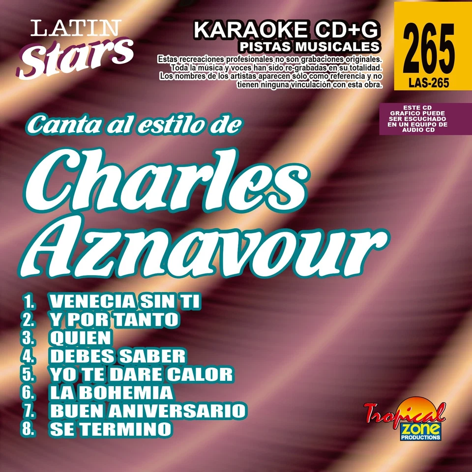 Karaoke Latin Stars 265 Charles Aznavour - Image 1 of 1
