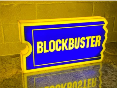 3D PRINTED " BLOCKBUSTER  " LED LIGHT BOX - Изображение 1 из 4
