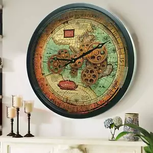 The Gears Uhr PORTUGAL LINE WANDUHR RUND 18 ZOLL "COIMBRA" SCHWARZ-ANTIK - Bild 1 von 22
