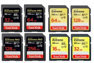 SanDisk 32GB 64GB 128GB 256GB Extreme Pro SD SDXC Class10 Memory Card Extreme SD - Picture 1 of 14