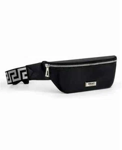 Versace Cologne Fragrance Belt Bag Black Waist Travel Fanny Pack New Authentic - Picture 1 of 9