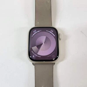 GPS Only Apple Watch Series 9 41MM Starlight Aluminum Taupe Modern Buckle A2978 - Zdjęcie 1 z 5