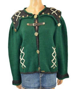 SONNWEND PFISTER Vintage Wool Bavarian Sweater Cardigan Size L - Picture 1 of 7