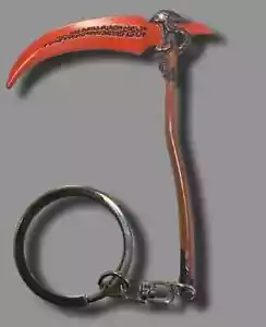 Guilty Gear Strive Testament Crimson Scythe Metal Keychain Ring NEW - Picture 1 of 1