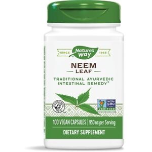 Nature's Way Neem Leaf 950mg per serving - 100 Caps (free same day shipping)
