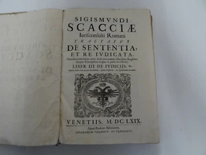 Sigismundi Scacciae tractatus de sententia et re ivdicata 1669 - Bild 1 von 12