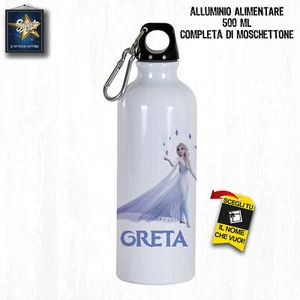 BORRACCIA PER BAMBINI 500 ML SCUOLA PERSONALIZZATA CON NOME ALLUMINIO ELSA - Foto 1 di 1