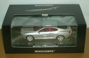 Maßstab 1:43 2003 Bentley Continental GT Coupe Modell - MiniChamps 436139020 silber - Bild 1 von 5