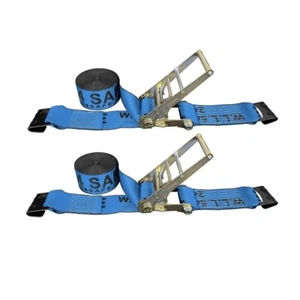 3" x 30' Ratchet Strap w/Flat Hook Heavy Duty Cargo Tie Down Straps WLL 3333 LBS - Picture 1 of 25