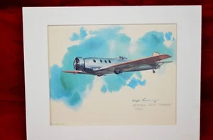 Nixon Galloway Boeing 221A - Monomail 1930 Print 1973 United Airlines Series  - Picture 1 of 11