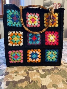Borsa uncinetto Fatta A Mano mattonelle - Foto 1 di 1