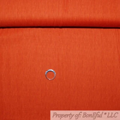 BonEful Fabric FQ Cotton Quilt Bright Orange Pumpkin Small Little Stripe Blender - Image 1 of 4