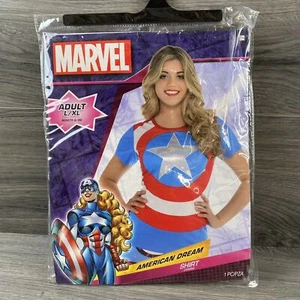 Marvel American Dream Shirt Adult l/XL Cosplay Costume Captain America New - Picture 1 of 9
