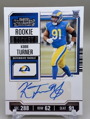 2023 Panini Contenders Rookie Ticket Kobie Turner #153 Rookie Auto RC - Image 1 of 3