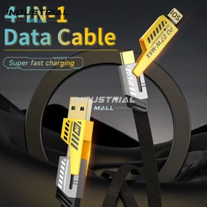 2Pcs TYPE-C/USB Charging Cable with Hook-and-Loop Fastener Fast Charging Cable - Picture 1 of 16