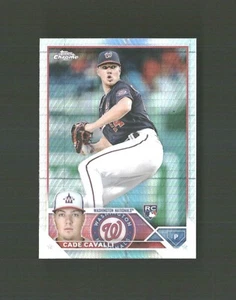 2023 Topps Chrome Cade Cavalli Prism Refractor Parallel Rookie Card #61 - Imagen 1 de 2