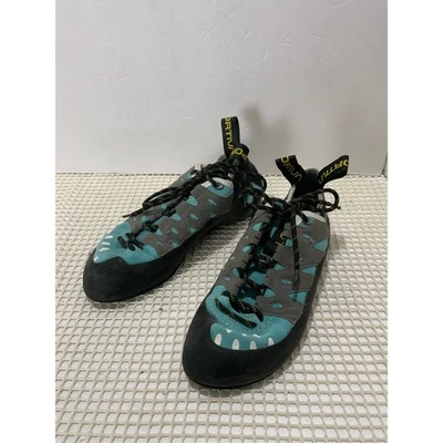 La Sportiva 10QTU Tarantulace climbing shoes Womens 6.5 Blue Leather EUC - Image 1 of 4
