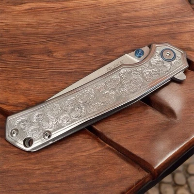 Cuchillo Grabado a Mano Ruike Lavado a Piedra Acero Inoxidable P801-SF Cuchillo Plegable de Bolsillo Foto 1 de 4