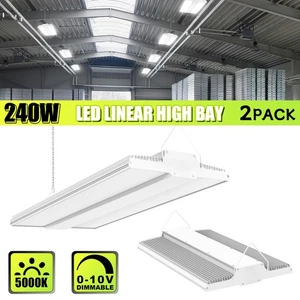 1000W Equivalent LED Linear High Bay Warehouse Factory Light 240W 36000LM 5000K - Picture 1 of 13