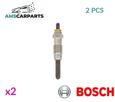 ENGINE GLOW PLUGS 0 250 201 027 BOSCH 2PCS NEW OE REPLACEMENT - Image 1 of 4