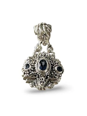 Sarda Artisan Bali Sterling & Iolite Gemstone Pendant NEW - Image 1 of 4
