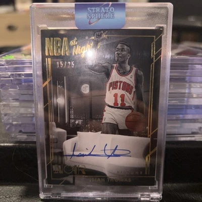 2024 Panini Noir Isaiah Thomas NBA At Night Autograph /25 - Image 1 of 4