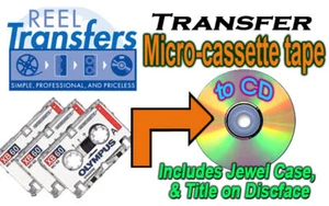 REEL TRANSFERS - Audio Micro-cassette converted to CD - Picture 1 of 1