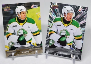 2024-25 Upper Deck CHL Easton Cowan Stars High Gloss #'D 02/10 + Outburst #306 - Picture 1 of 4