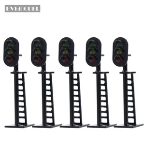 5pcs Model Railway 3-Light 1:87 Block Signals G/Y/R HO Scale 5cm Led JTD06 - Picture 1 of 6