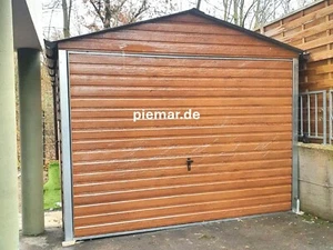 Blechgarage Lager 3x5x2,55m Schwingtor Holzoptik Fertiggarage Garager | 28608 - Bild 1 von 4